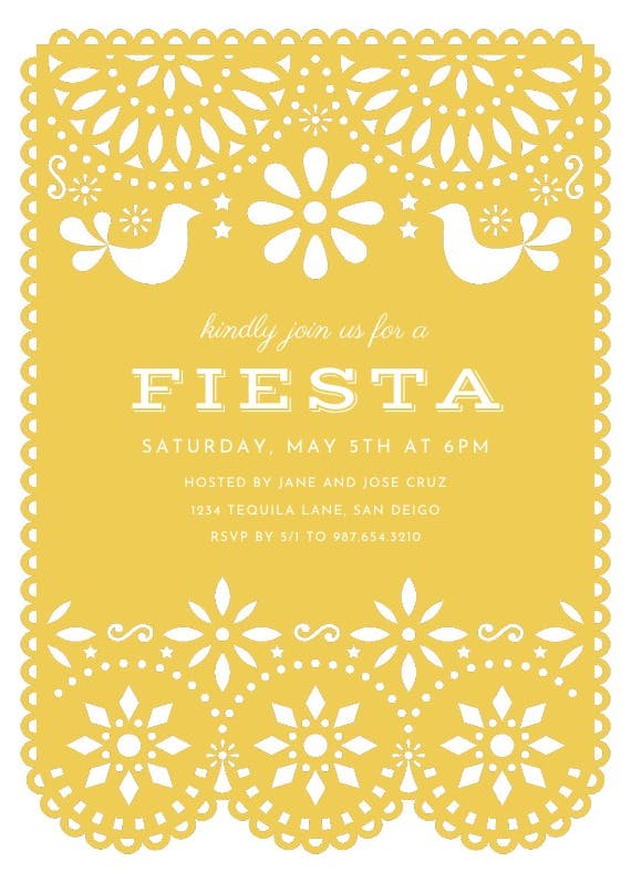 Fiesta party - party invitation
