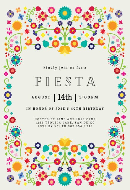 Fiesta Invitation Templates (Free) | Greetings Island