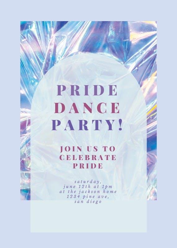 Foil pride - invitación de fiesta
