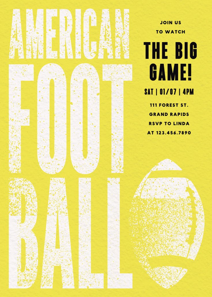 Game day filter - invitation