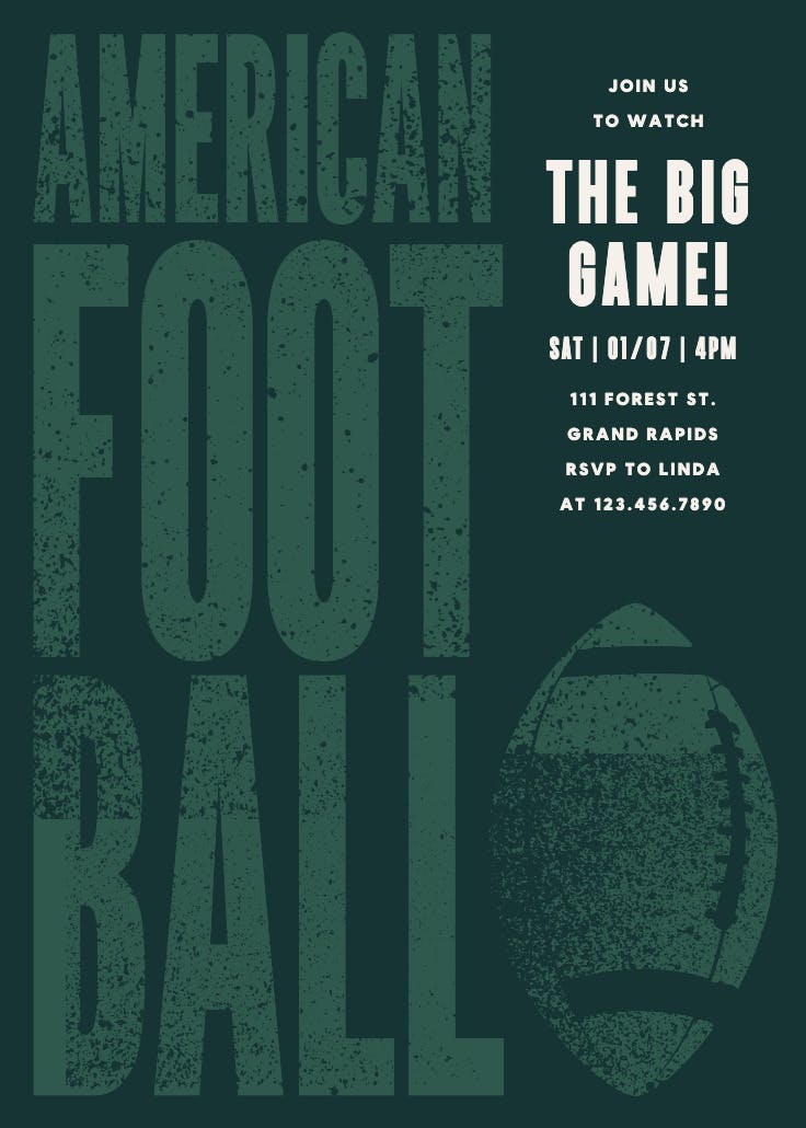 Game day filter - invitation