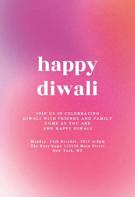 Gradient Celebration - Diwali Invitation