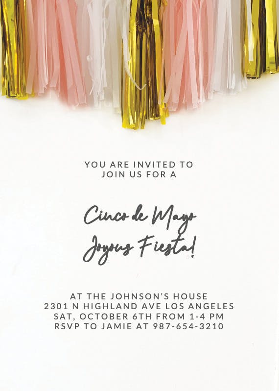 Joyous fiesta - printable party invitation