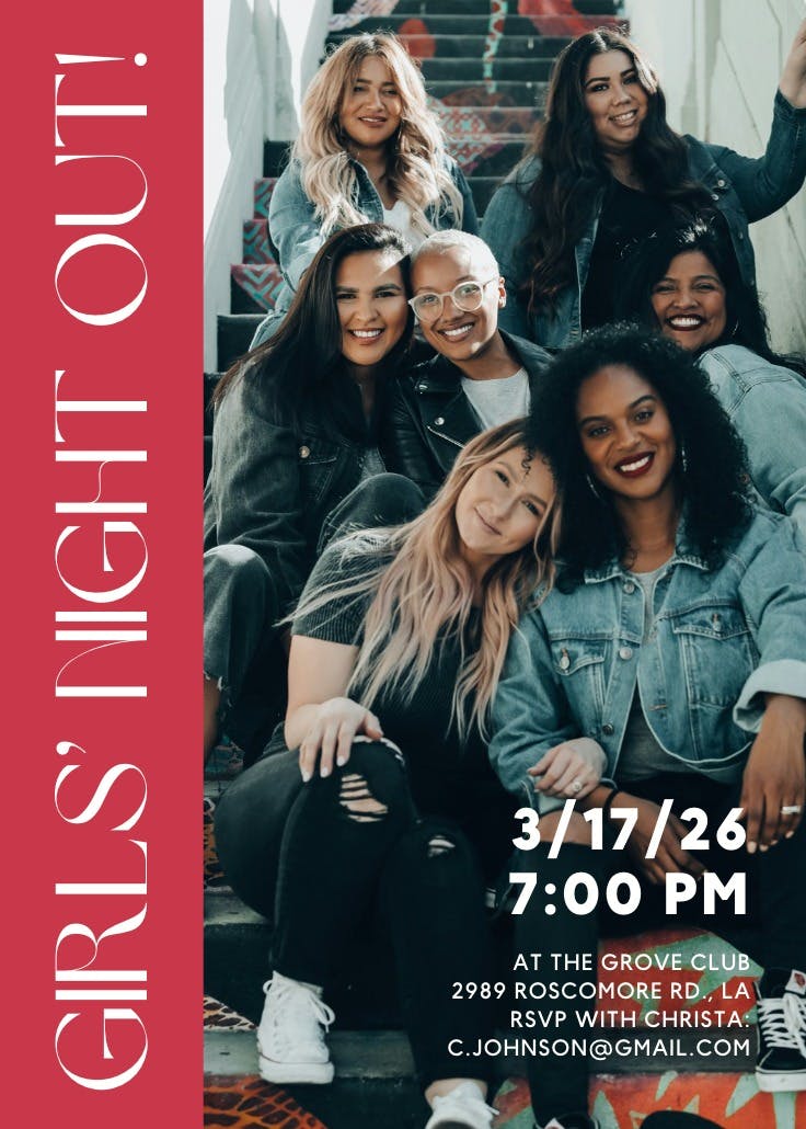 Just girls - party invitation