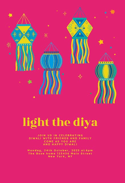 Light The Diya - Diwali Invitation