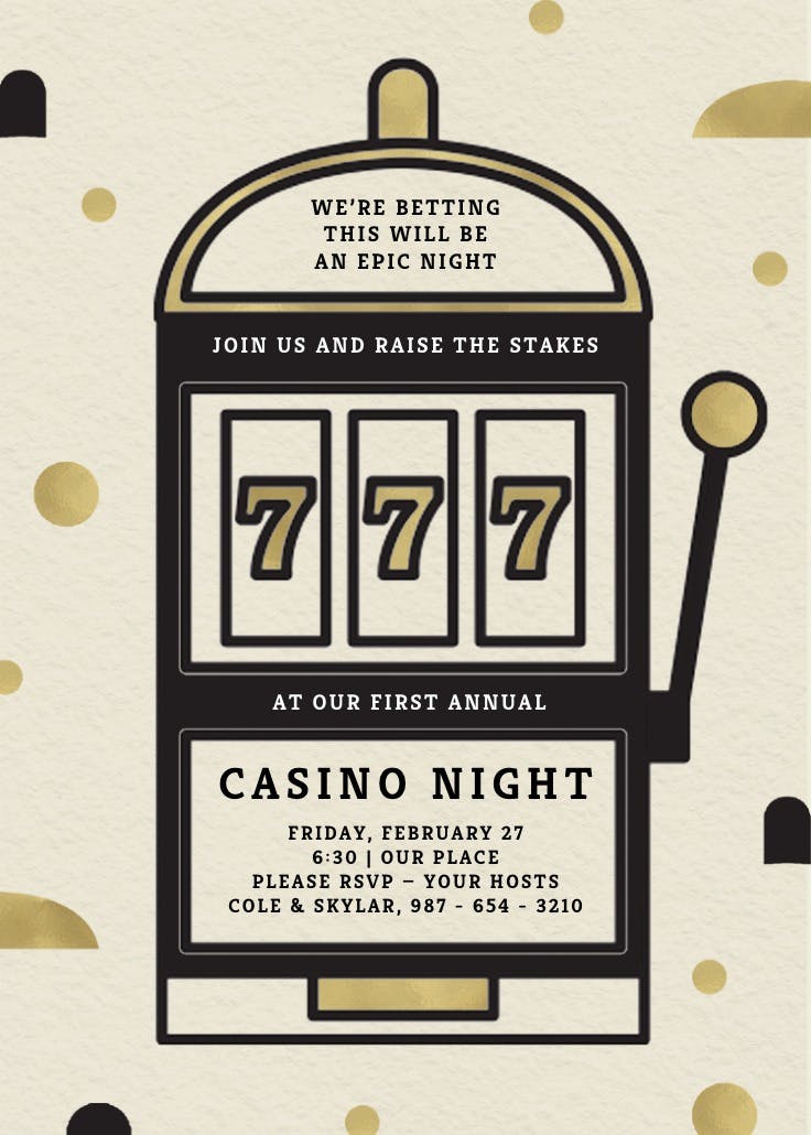 Lucky 7s gala - invitación para eventos deportivos