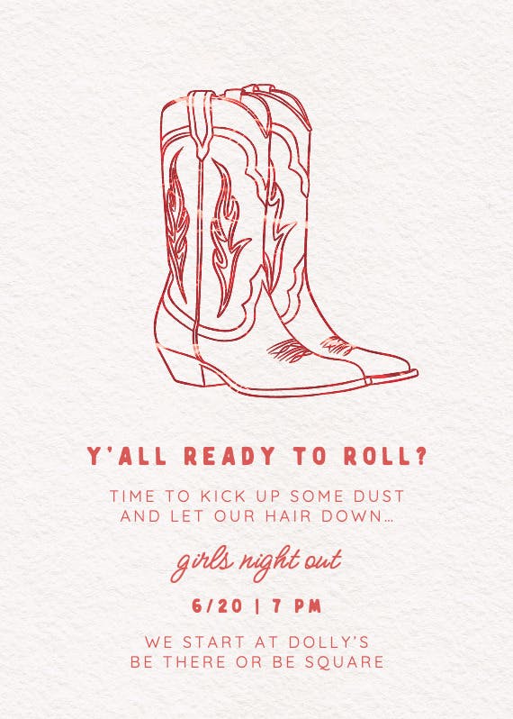 These boots - party invitation