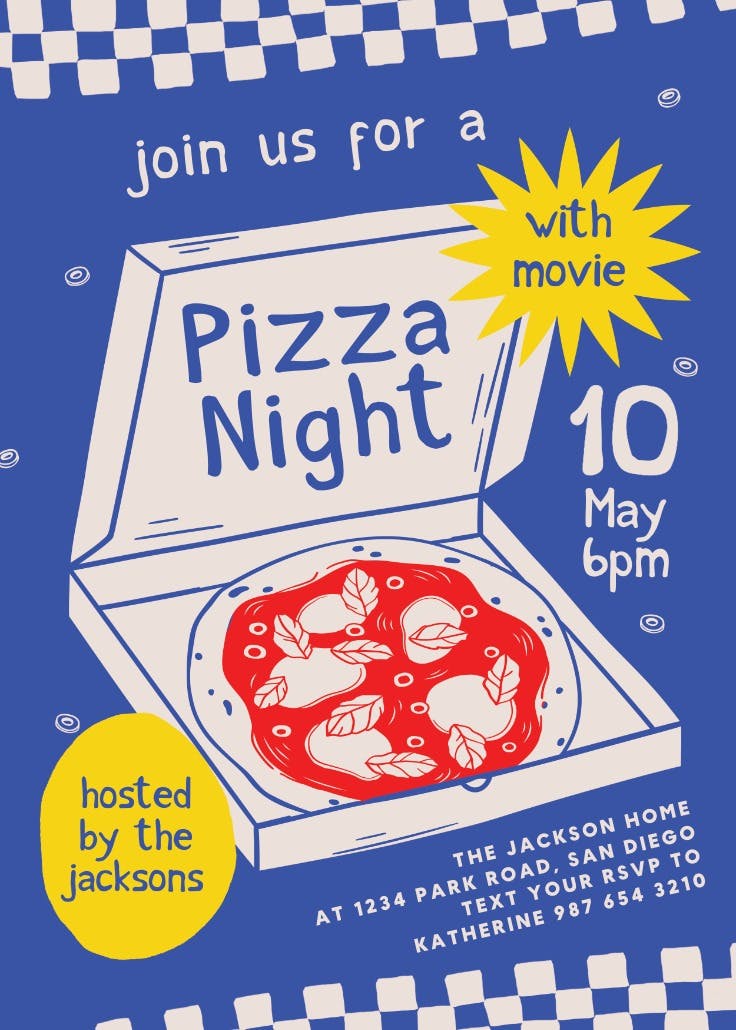 Pizza cut - invitation