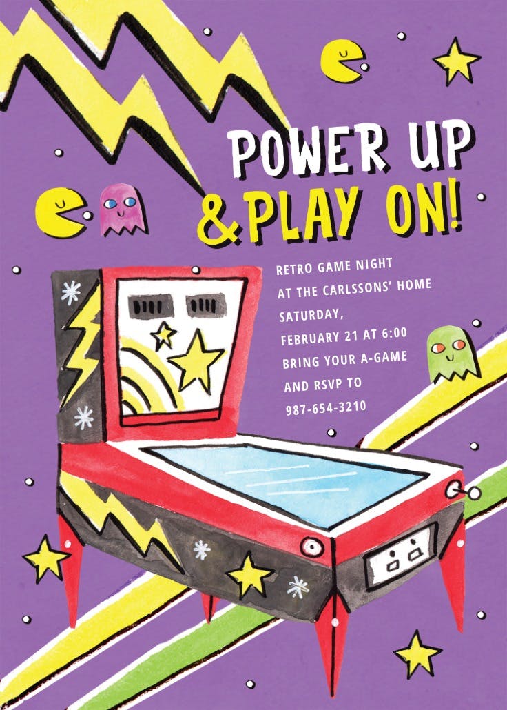 Retro gaming - invitation