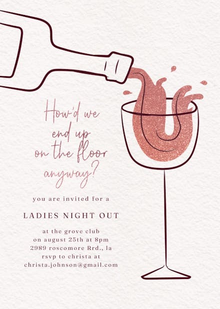 Rosé soirée - party invitation