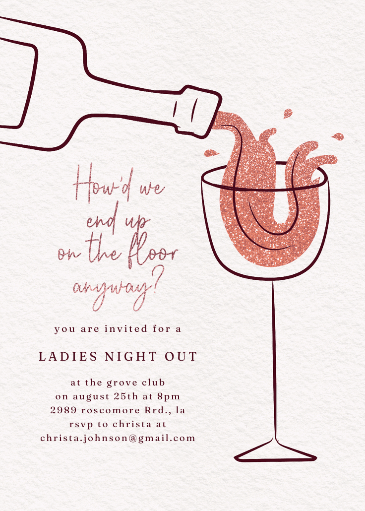 Rosé soirée - invitación de fiesta