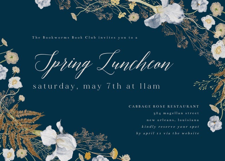 Signs of spring -  invitation template