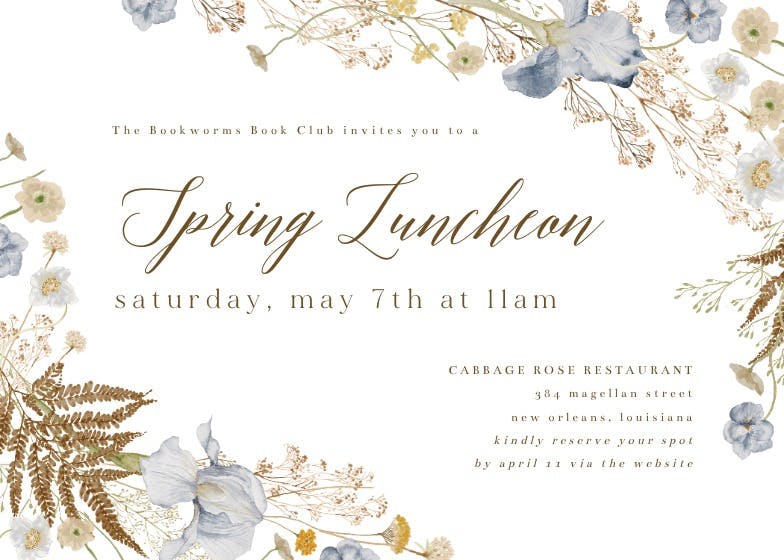Signs of spring - business event invitation