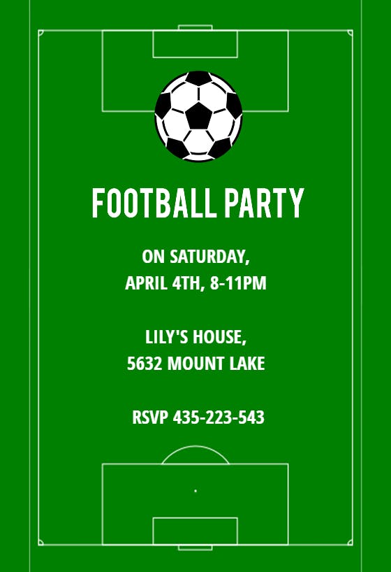 Soccer night - sports & games invitation