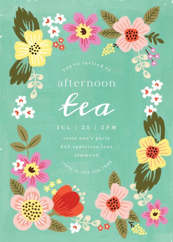 Tea cozy - party invitation
