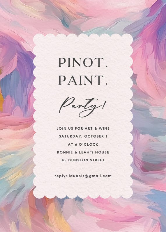 Textured pastel - party invitation