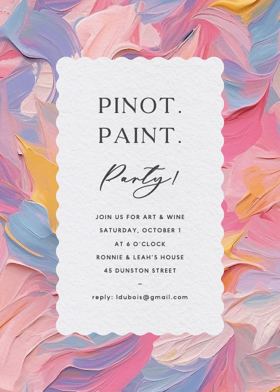 Textured pastel - printable party invitation