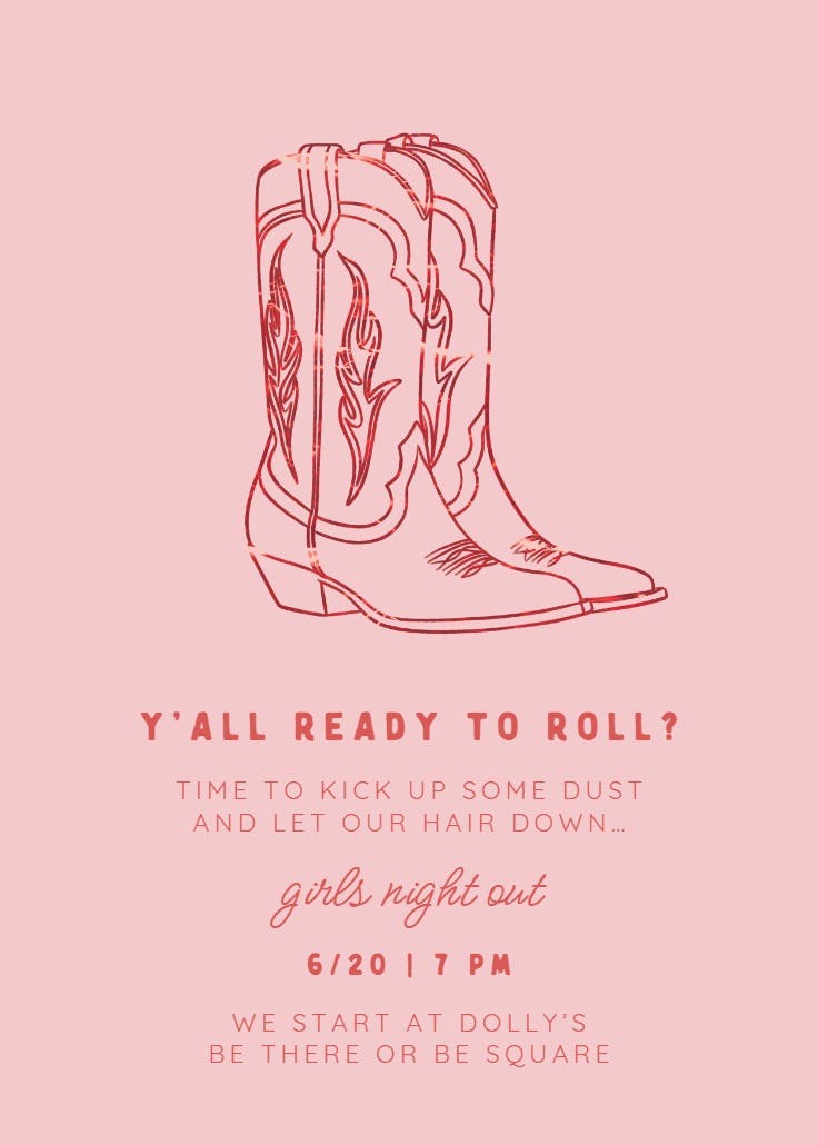 These boots - party invitation