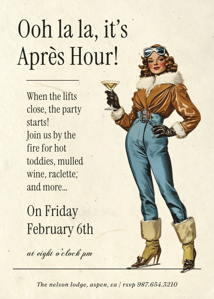 Vintage winter - invitación para todos los días