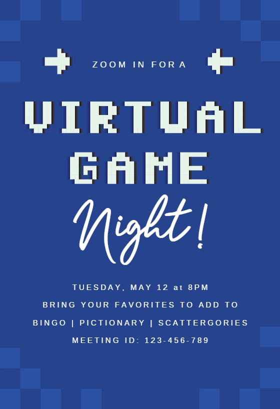Virtual game - party invitation