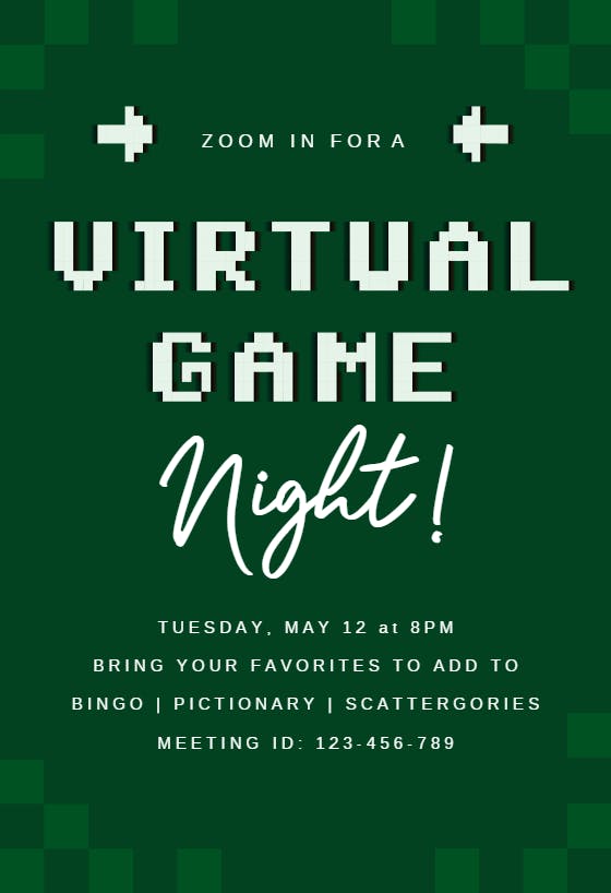 Virtual game -  invitación de fiesta