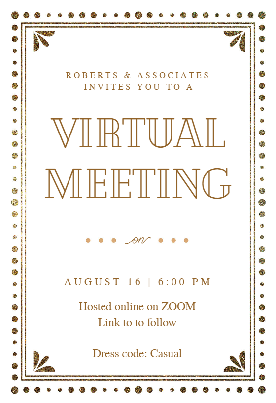 Virtual Meeting - Party Invitation Template | Greetings Island