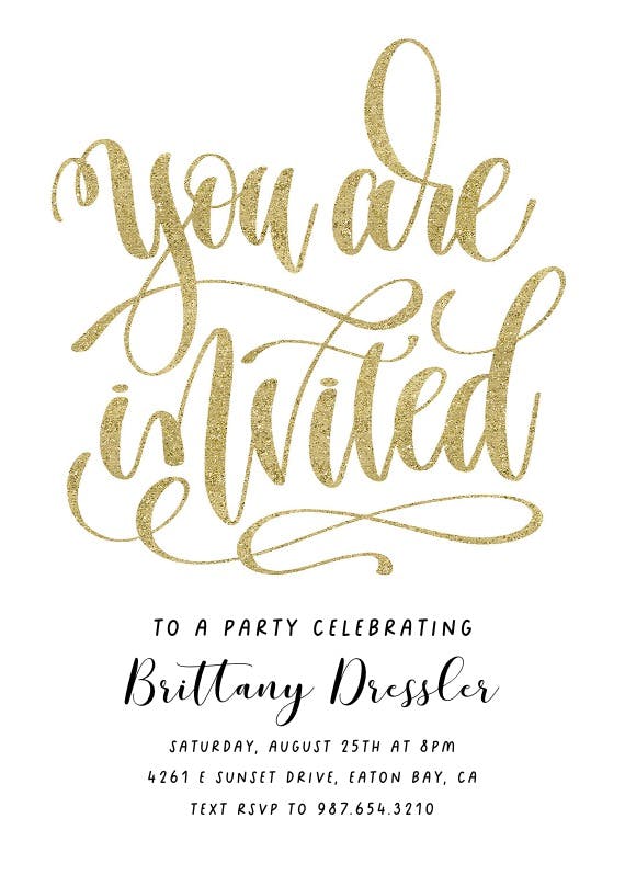 You are invited -  invitación de fiesta