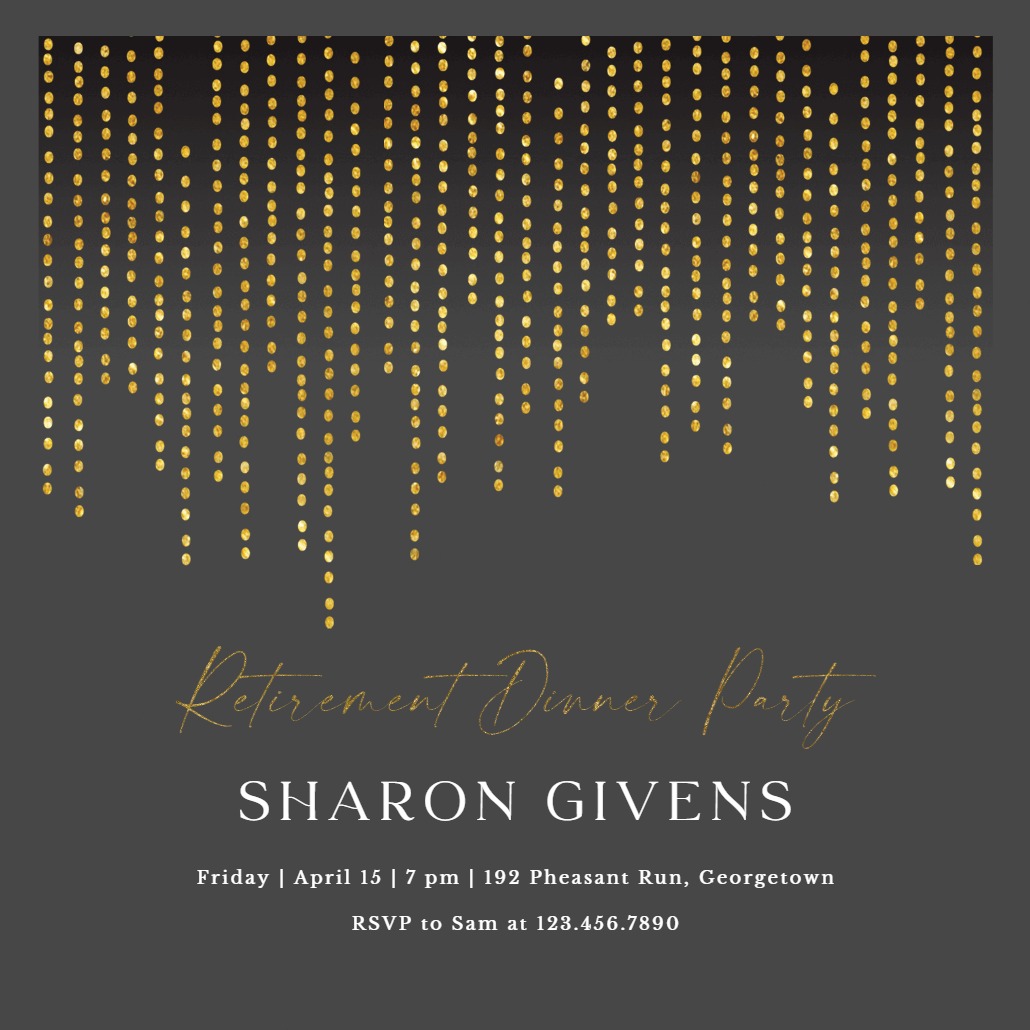 Accolades - Retirement & Farewell Party Invitation Template (Free ...