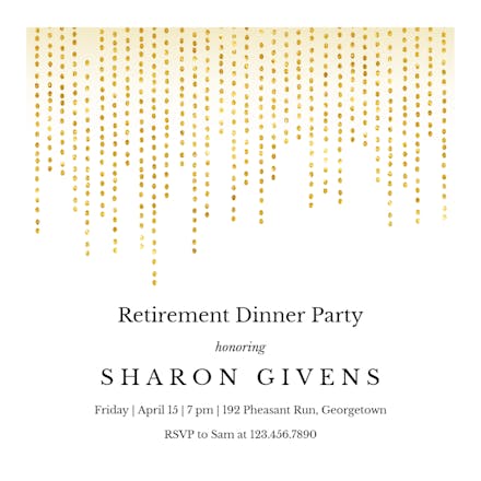 Accolades - Retirement & Farewell Party Invitation