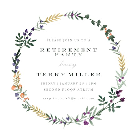 Autumn frame - Retirement & Farewell Party Invitation
