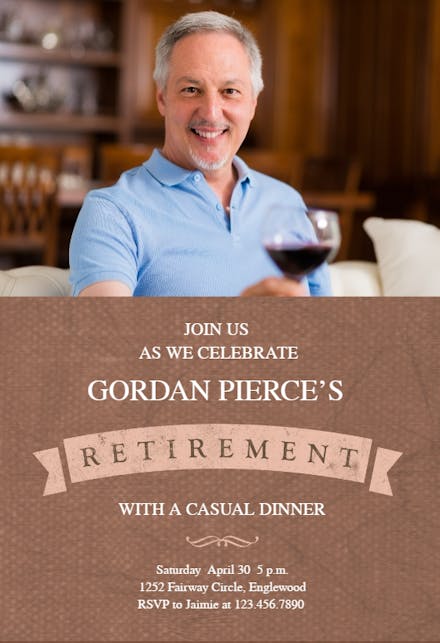 Banner Year - Retirement & Farewell Party Invitation