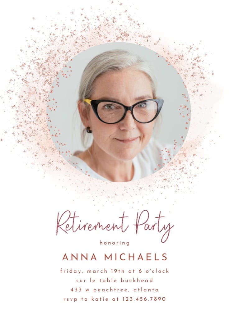 Blush gold spots - retirement & farewell party invitation