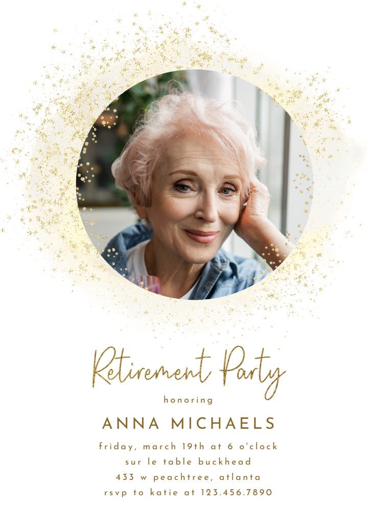 Blush gold spots - retirement & farewell party invitation