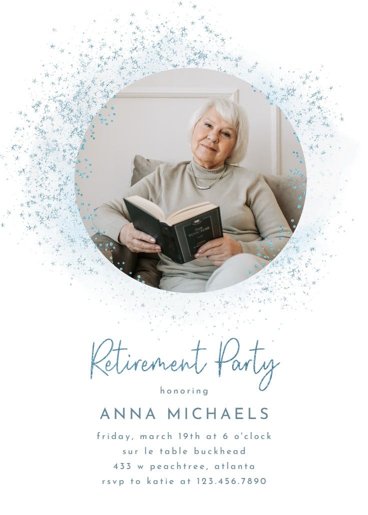 Blush gold spots - retirement & farewell party invitation