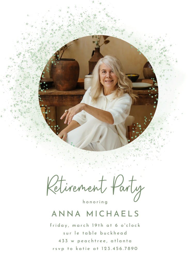 Blush gold spots - retirement & farewell party invitation