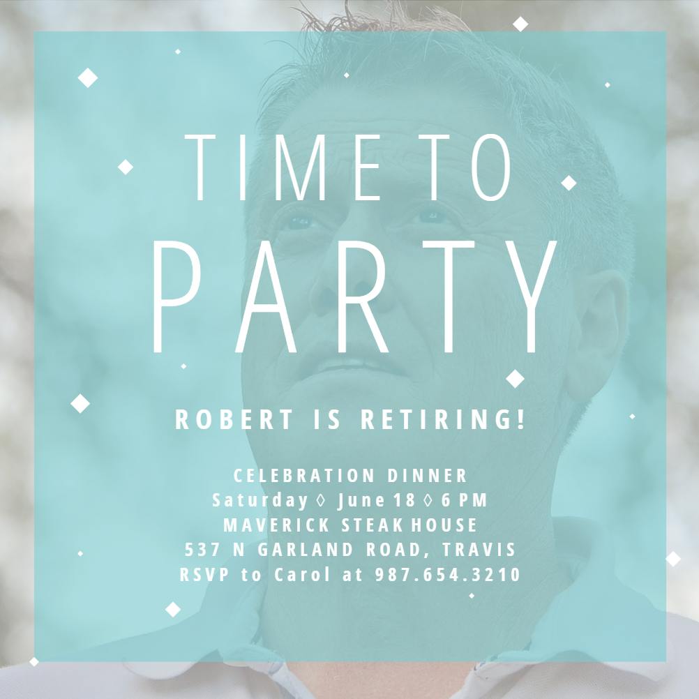 Career cap - retirement & farewell party invitation