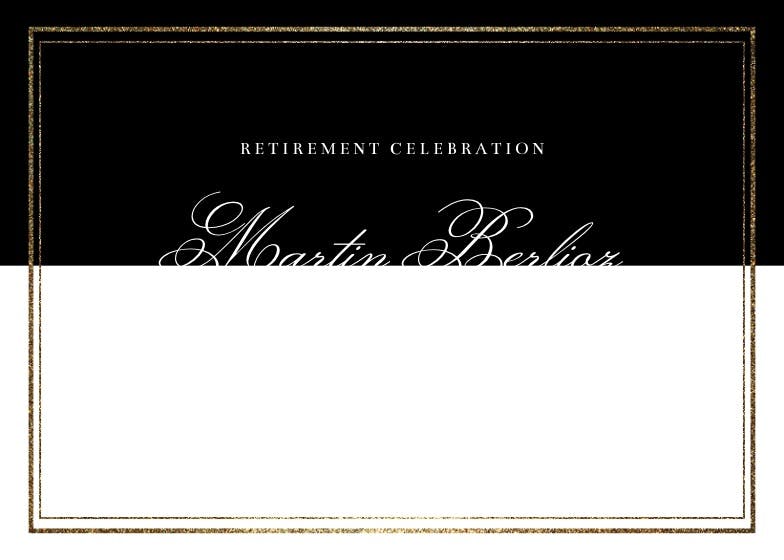 Classy retirement - business events invitation