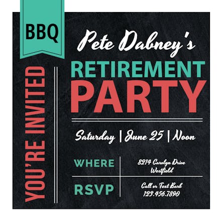 Company’s Coming - Retirement & Farewell Party Invitation