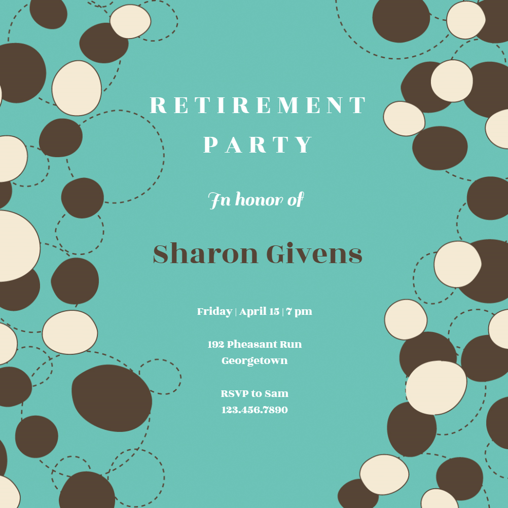 Retirement & Farewell Party Invitation Template (Free) | Greetings Island