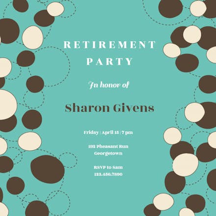 Contemporary Cascade - Retirement & Farewell Party Invitation