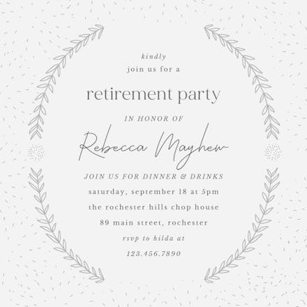 Panel Insert - Retirement & Farewell Party Invitation Template (Free ...