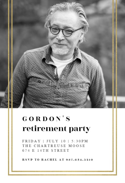 Fancy Frame - Retirement & Farewell Party Invitation