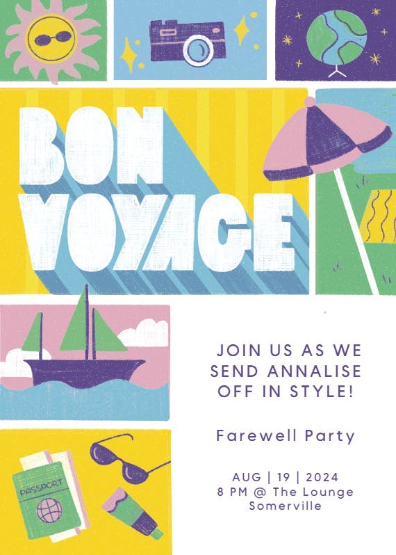 Farewell merged - retirement & farewell party invitation