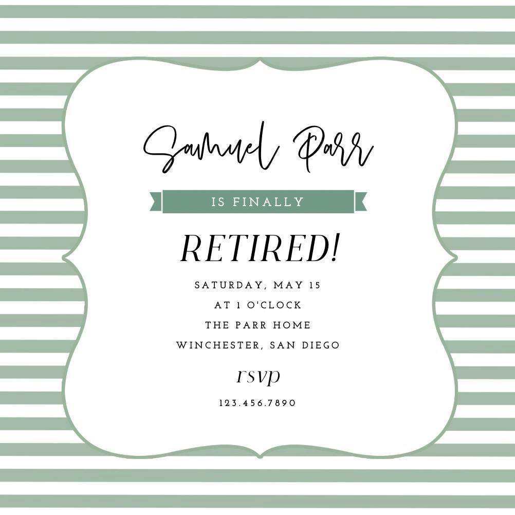 Finish lines - retirement & farewell party invitation