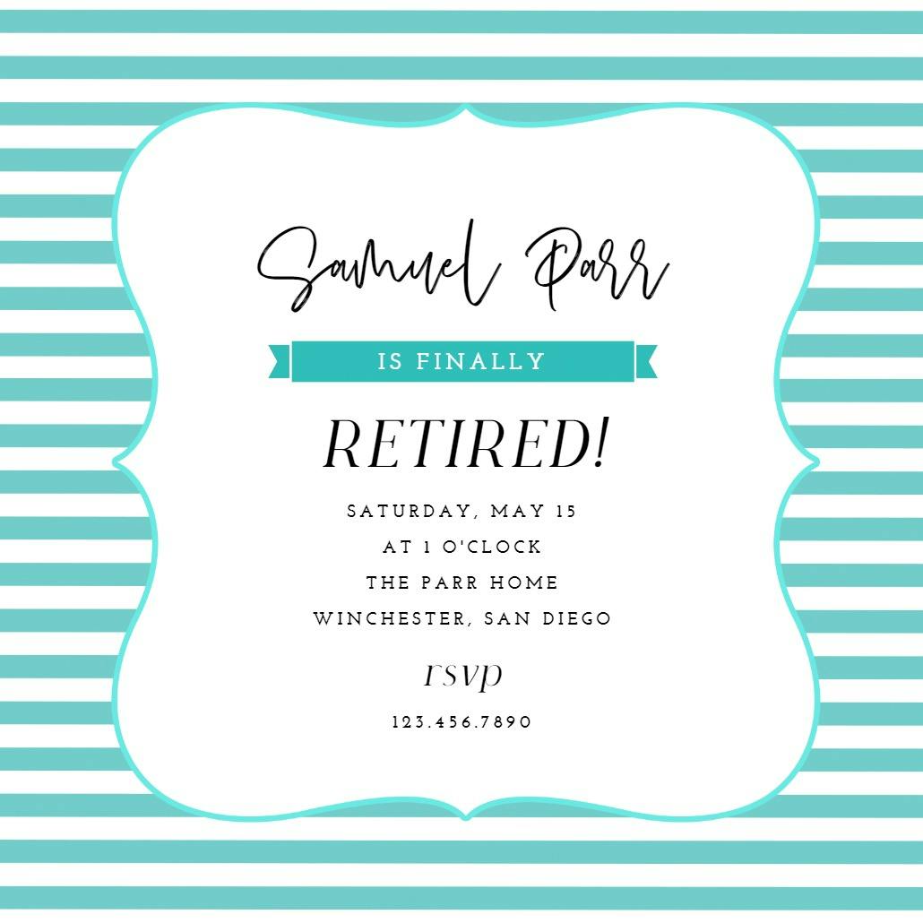 Finish lines - retirement & farewell party invitation