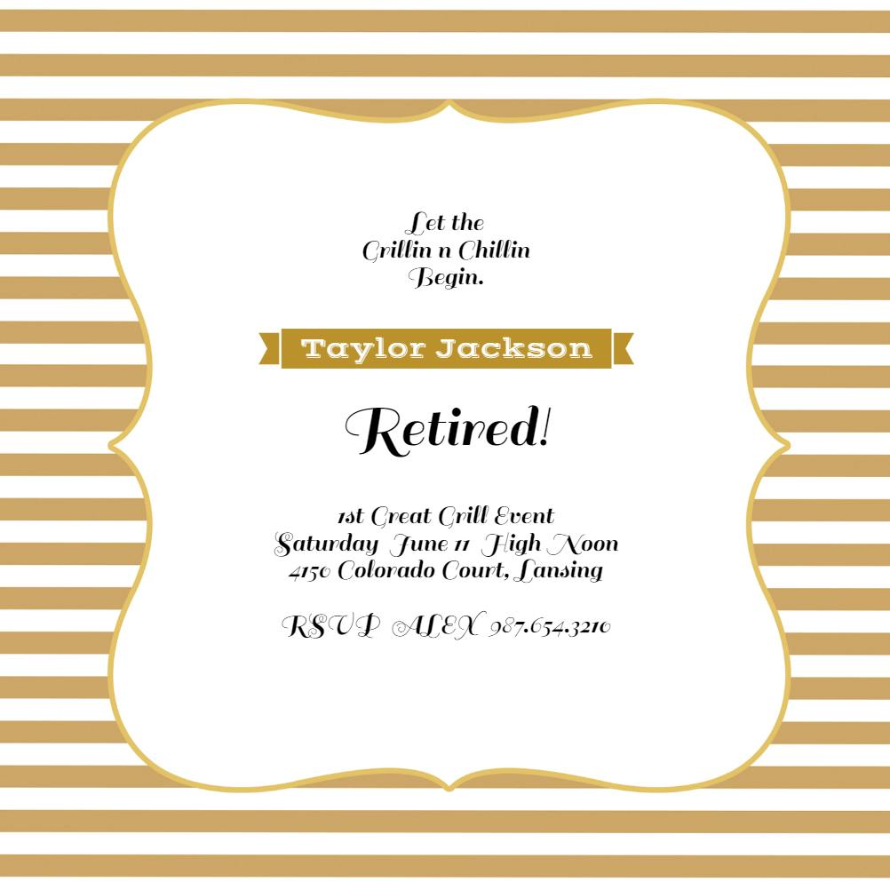 Finish lines - retirement & farewell party invitation