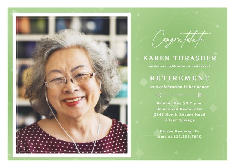 Finishing touch - retirement & farewell party invitation