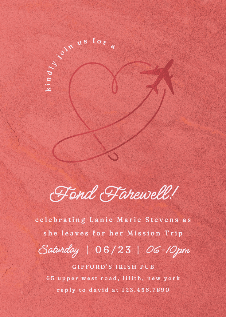 Flying foil - retirement & farewell party invitation