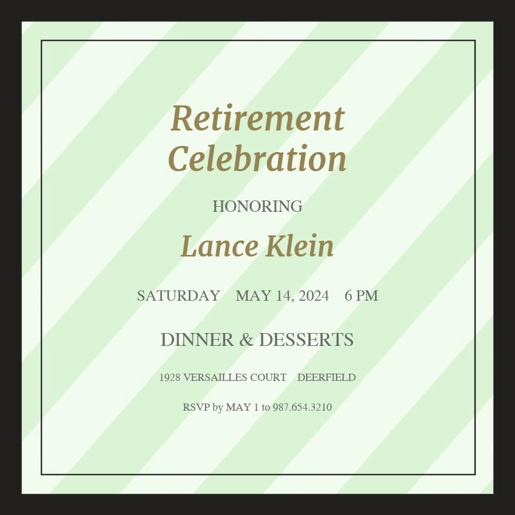 Forward motion - retirement & farewell party invitation