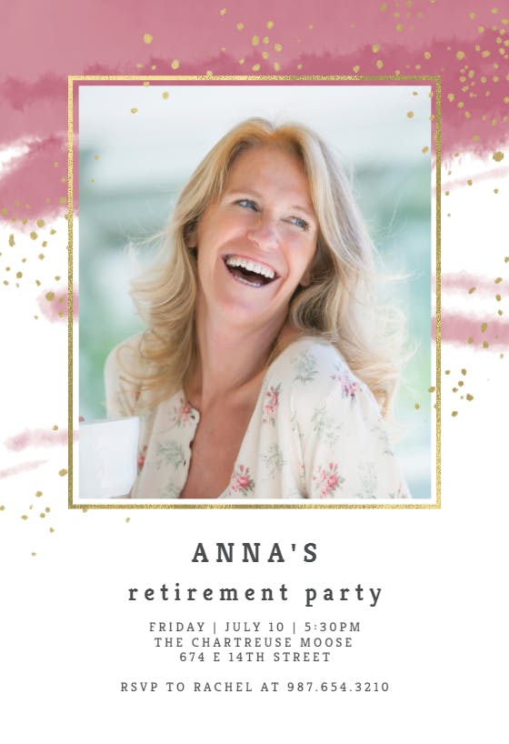 Fresh & fancy - retirement & farewell party invitation